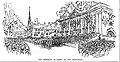 Sketch in Western Mail, Tuesday, 30 October 1900, of Agincourt Square and Shire Hall