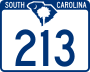 South Carolina Highway 213 marker