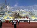 Bahagian dalam stadium.