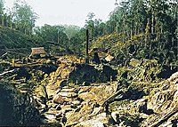 Tin mining in Fraser's Hill. Fraser's Hill was a mining community before opened as a hill resort in 1922.