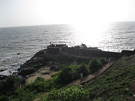 Het Bekal Fort aan de kust van Kasaragod