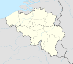 Mapa konturowa Belgii, po prawej znajduje się punkt z opisem „Kehrweg-Stadion”