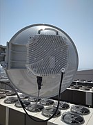 A CableFree FOR3 microwave link installed in the UAE: a full outdoor radio featuring proprietary high power over Ethernet