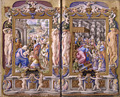 Ore Farnese (dettaglio): Adorazione dei Magi e Salomone e la regina di Saba.