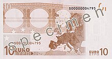 Former 5 euro note (Reverse)