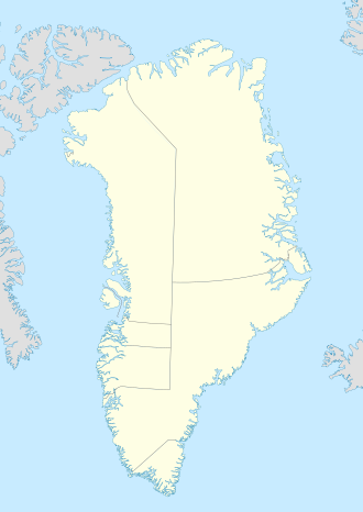 Carte des aéroports du Groenland