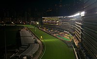 Happy Valley Racecourse at night