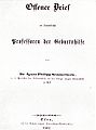 Semmelweis nyílt levele a szülészet összes tanárához, 1862[25]