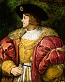 Image 17Louis II of Hungary and Bohemia – the young king, who died at the Battle of Mohács, painted by Titian. (from History of Hungary)