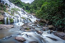 Mae Ya Waterfall in Doi Inthanon National Park. Chiang Mai Province, Thailand Photo by