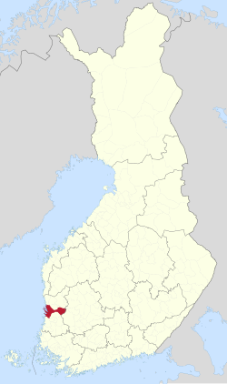 Location of Pori in Finland