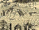 View of the previous town hall, 1547