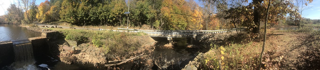 A panorama of Davidson's Mill Pond in the central portion of the township