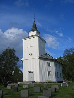 View of one of the local churches, Hægeland Church