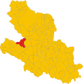 Collocatio finium municipii in Provincia Aquilana.