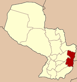 Alto Paraná shown in red