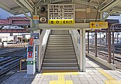 秩父鉄道線ホームに設置されていた入場用簡易改札機（2022年1月）