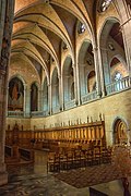 L'intérieur de l'église abbatiale.