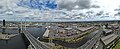 Aerial panorama of Docklands facing the Bolte Bridge