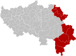 Location of the judicial arrondissement in Liège