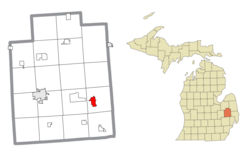 Location within Lapeer County