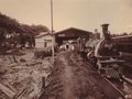 A damaged Blitar station after the eruption of stratovolcano Mount Kelud in 1919.