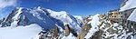 Panorama mit Mont Blanc und Bergstation