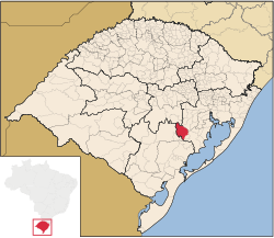 Location in Rio Grande do Sul