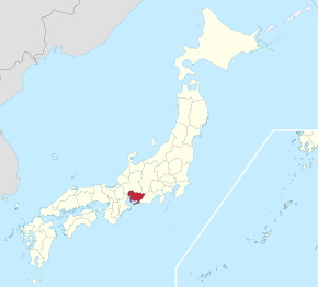Poziția regiunii Prefectura Aichi