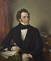 Image 131875 oil painting of Franz Schubert by Wilhelm August Rieder, after his own 1825 watercolor portrait (from Classical period (music))