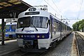 A HŽ 6111 series train that underwent modernization including a front exterior destination display