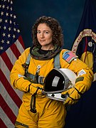 Jessica Meir portrait in a WB-57 flight suit (3)