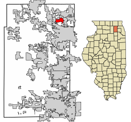 Location of Sleepy Hollow in Kane County, Illinois