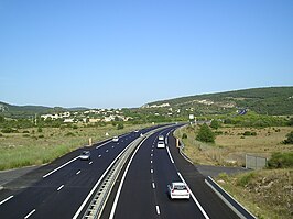 Saint-Paul-et-Valmalle gezien vanaf de A750