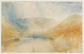 A J. M. W. Turner light effect, watercolour, 1828