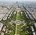 Champ-de-Mars view from the top of the Eiffel Tower