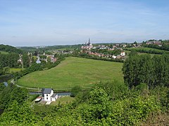 Panorama depuis le point de vue à Thuin.