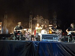 Paramore live at Garuda Wisnu Kencana in Bali on August, 2011.