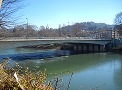 Vista del Puente Regina Margherita en Turín.