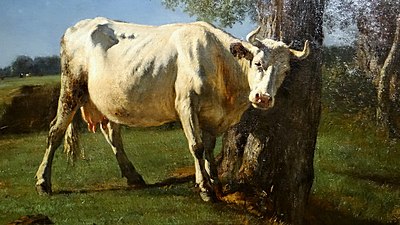 Vache qui se gratte Constant Troyon, 1859