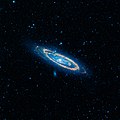 See terav pilt kujutab infrapunavalgust Andromeeda galaktika(M31) spiraalist