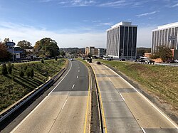 Arlington Boulevard, the main highway passing directly through West Falls Church