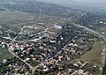 Northern part of Diósd, the M0 highway is in the distance. On the top left is the former area of the radio station