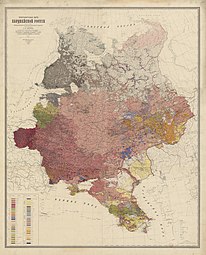 Етнографічна мапа європейської частини Російської імперії, укладена Олександром Ріттіхом та видана у 1875 році