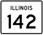 Illinois Route 142 marker