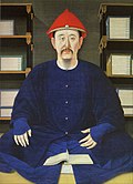 清代由宮廷畫師所繪的《康熙帝读书》 北京故宫博物院館藏