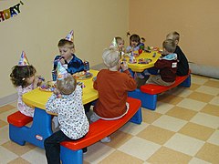 Children at a birthday party