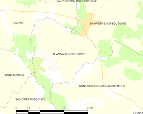 Poziția localității Blanzay-sur-Boutonne