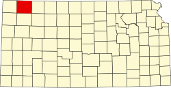 Rawlins County na mapě Kansasu