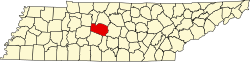 Karte von Williamson County innerhalb von Tennessee